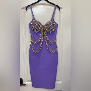 Bella Barnet purple gemmed midi